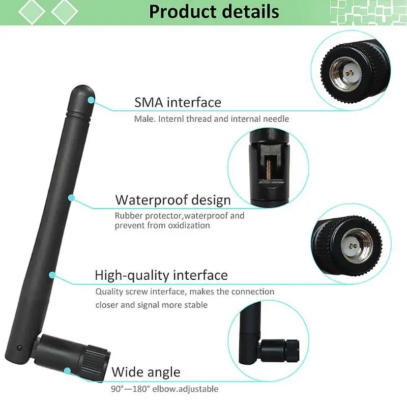 2 4 ГГц 3DBI WiFi антенна SMA Мужской двухдиапазонный для беспроводной WLAN