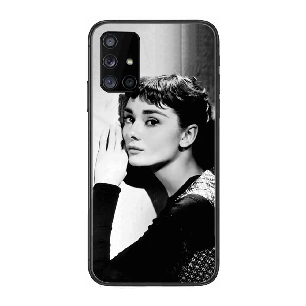 

Famous Elegant Audrey Hepburn Phone Case Hull For Samsung Galaxy A 90 50 51 20 71 70 40 30 10 80 E 5G S Black Shell Art Cell Co