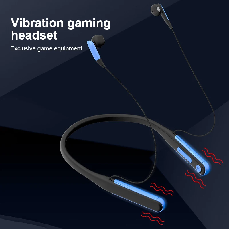 

Bluetooth Wireless Earphone Sports Stereo Subwoofer Hanging Neck Hanging Metal Magnetic Bluetooth Shock Game Headphone