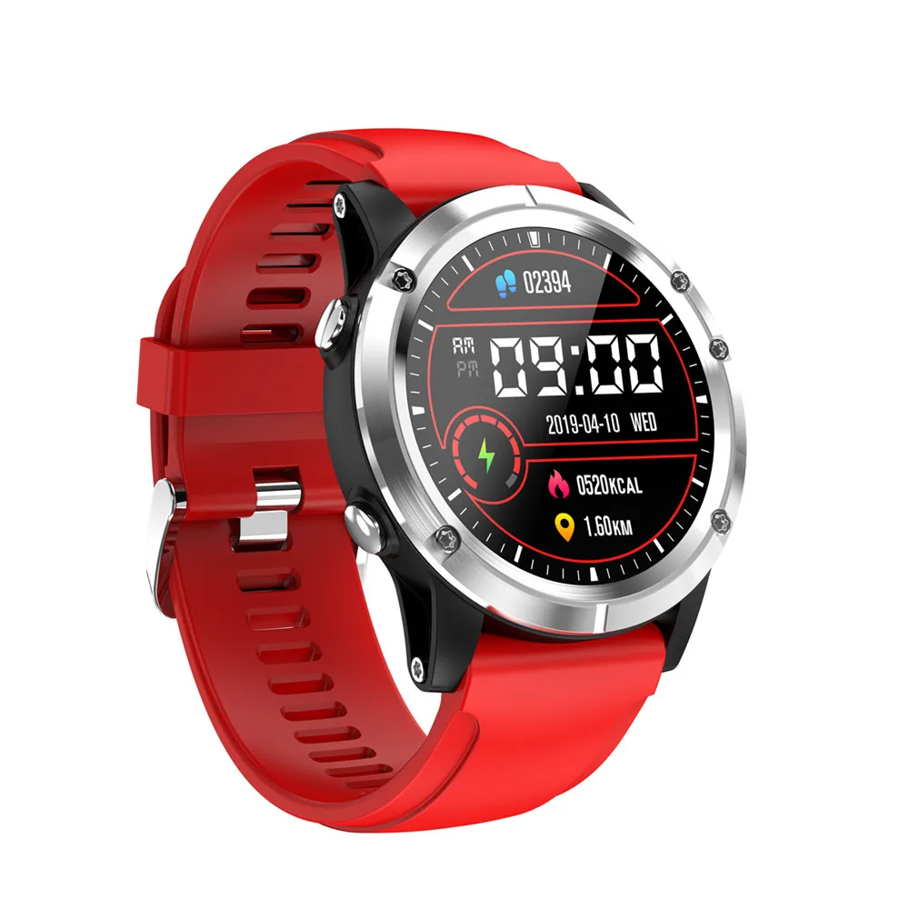 silver red T5 Смарт-часы мужские IP67 водонепроницаемые Смарт-часы женские фитнес-трекер для активности спортивные часы для iOS Android телефона - Цвет: silver red