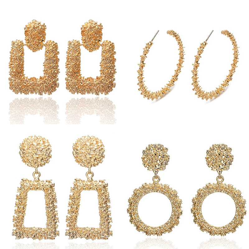 Круглые Винтажные серьги для женщин золотые/серебряные модные ювелирные изделия