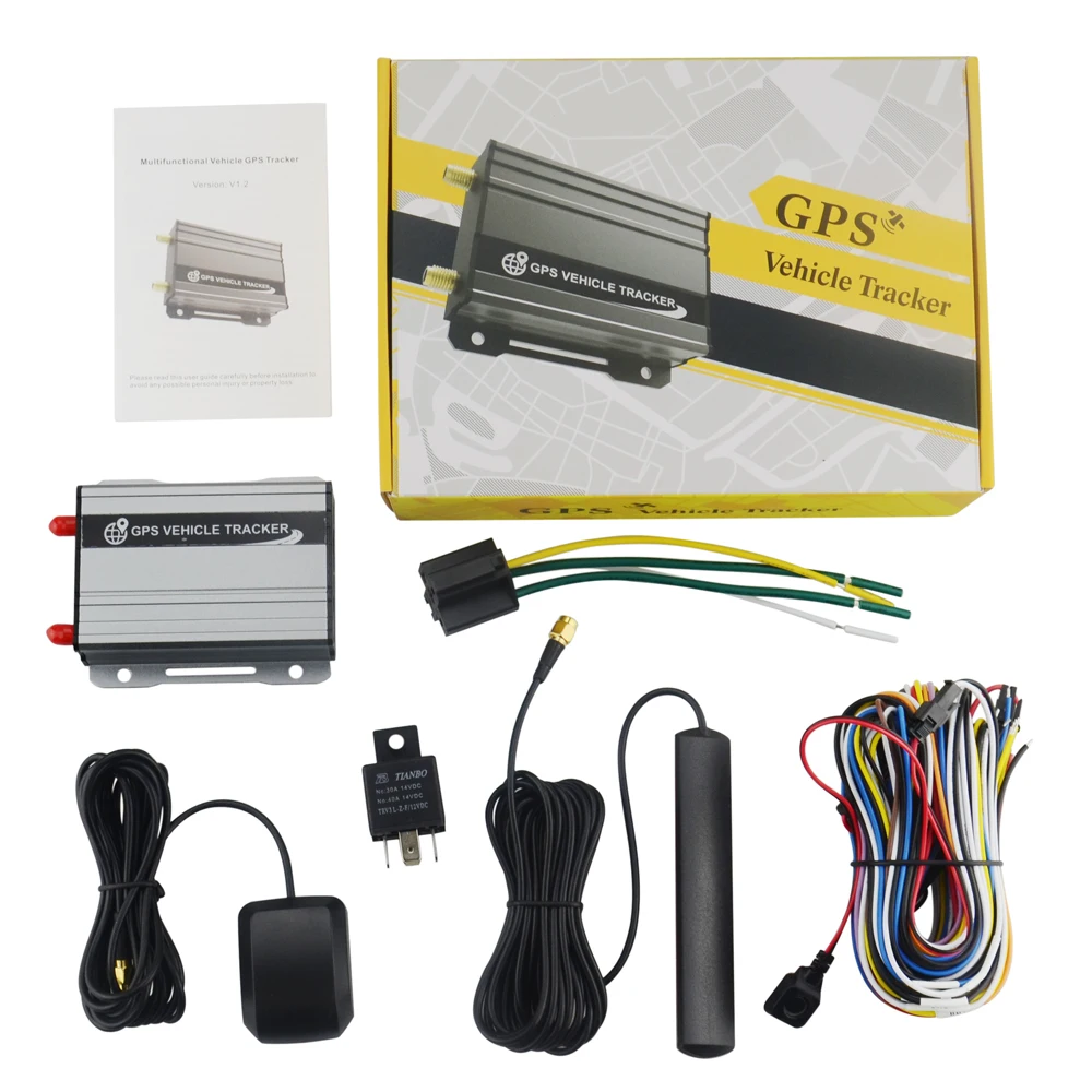 with box with relay Многофункциональный автомобильный gps-трекер X1 устройство слежения в реальном времени с сигнализацией geo-забор двигателя/состояние двери/температура сигнализации - Цвет: with box with relay