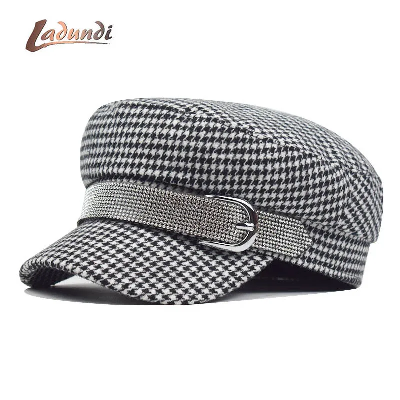 NEW Autumn octagonal Denim Berets for women flat military baseball cap ladies solid caps casual berets hat gorra | Аксессуары для