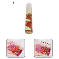 clear 8ml healthy gloss moisturizing waterproof lip oil liquid lip tint roller bead for female