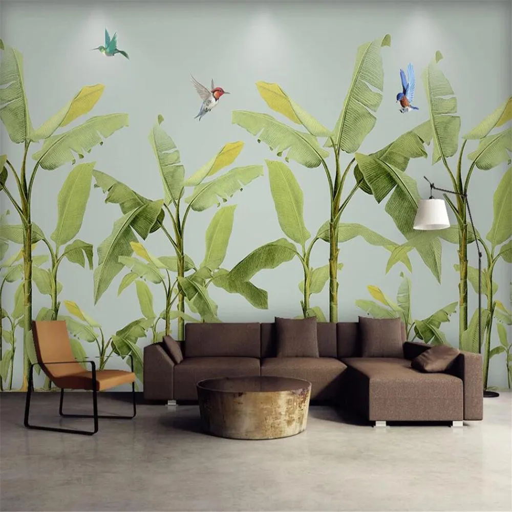 3D обои Milofi на заказ Настенные с изображением растений морского побережья банана