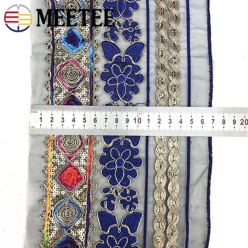 2 метра 17 см золотая нить вышитая кружевная отделка Тканевая обувь платье