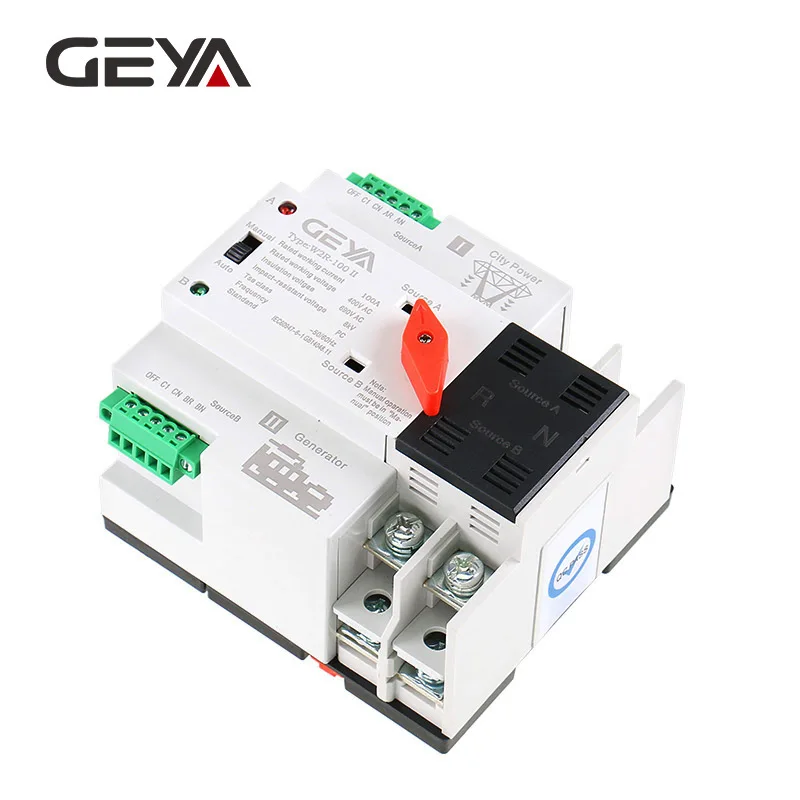 Автоматический выключатель GEYA 2Pole ATS 63A 100A 50/60 Гц PC класс двойной передачи мощности
