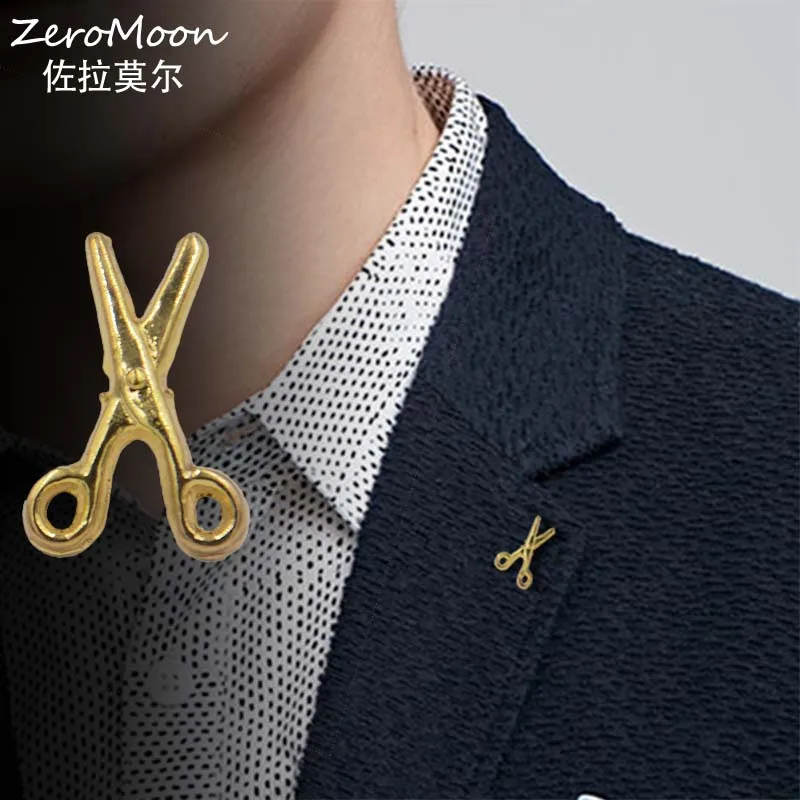 Украшение для мужской рубашки булавка воротника костюма игла ножницы Акула