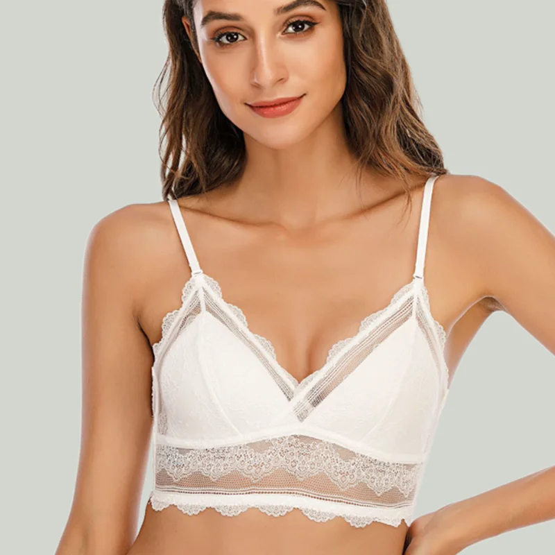 

Sexy Lace Women Bra Backless Strapless Invisible Wire Free Brassiere Low Back Underwear Triangle Thin Female Bralette Lingerie