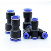 10pcs 12 size pneumatic fitting pipe connector tube air quick fittings water push in hose couping 4mm 6mm 8mm 10mm pu py thb5069