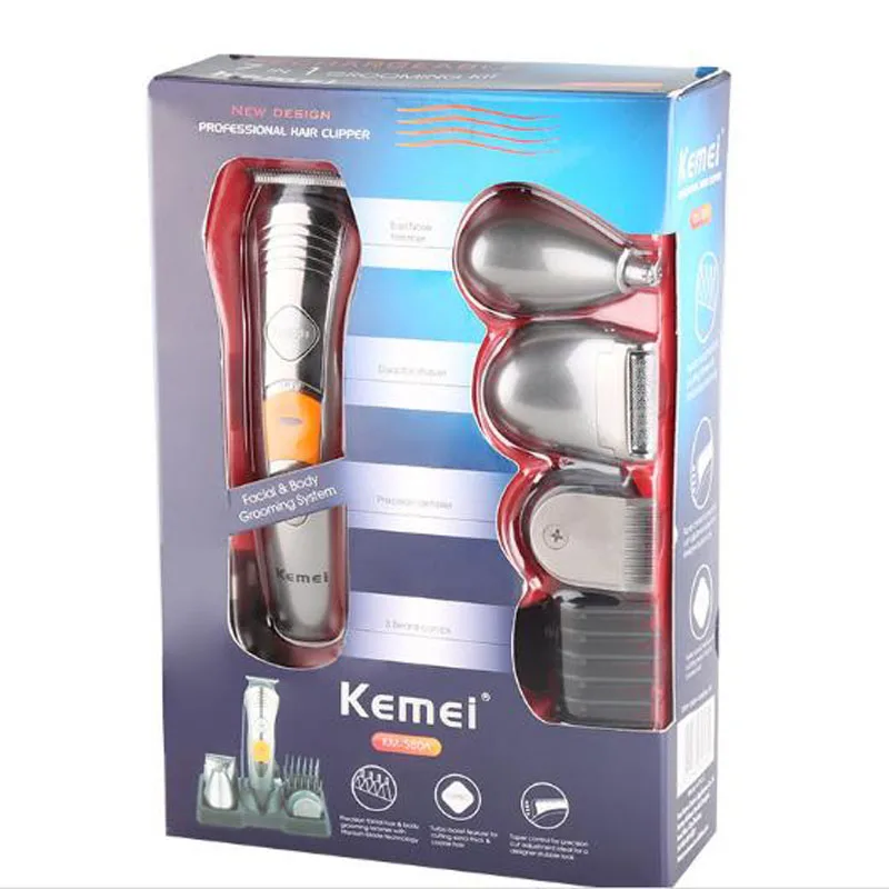 

KEMEI 7-in-1 professional hair clipper KM- 580A nose nose hair trimmer rechargeable hair cutting machine