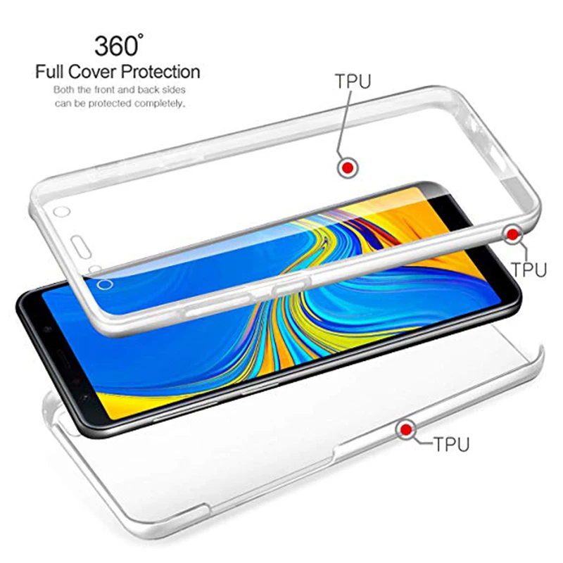 360 градусов полный корпус чехол для Samsung Galaxy S8 S9 плюс A6 A8 J4 J6 A7 2018 J2 s7 s6 edge Plus Note 8 9 4 5 10
