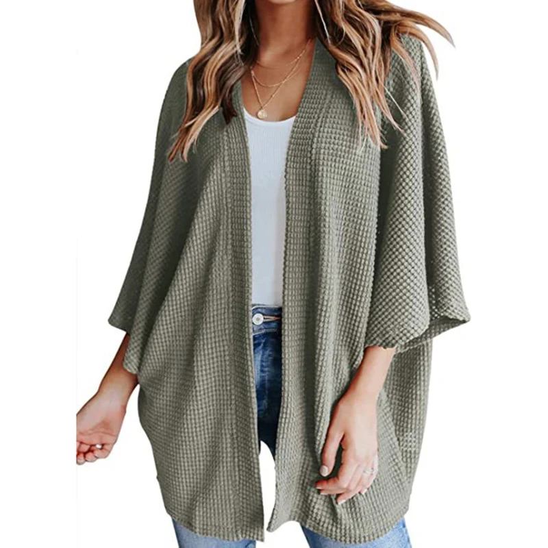 

Повседневный Кардиган для женщин, современный объемный кардиган оверсайз, свитер, джемпер, вязаные Однотонные кардиганы на осень и зиму