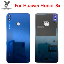 Original Honor 8X Battery Cover Rear Glass Door Housing Case Back Panel For HUAWEI Honor 8X Battery Cover + Sticker Adhesive