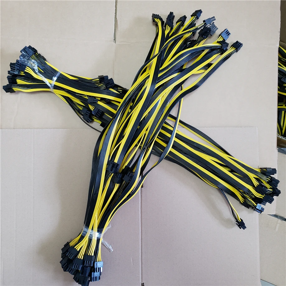 Видеокарта PCI Express pcie PCI-E GPU Molex 6pin 6 pin на dual 8 Pin + 2 Кабель питания 12AWG 18AWG | Компьютеры
