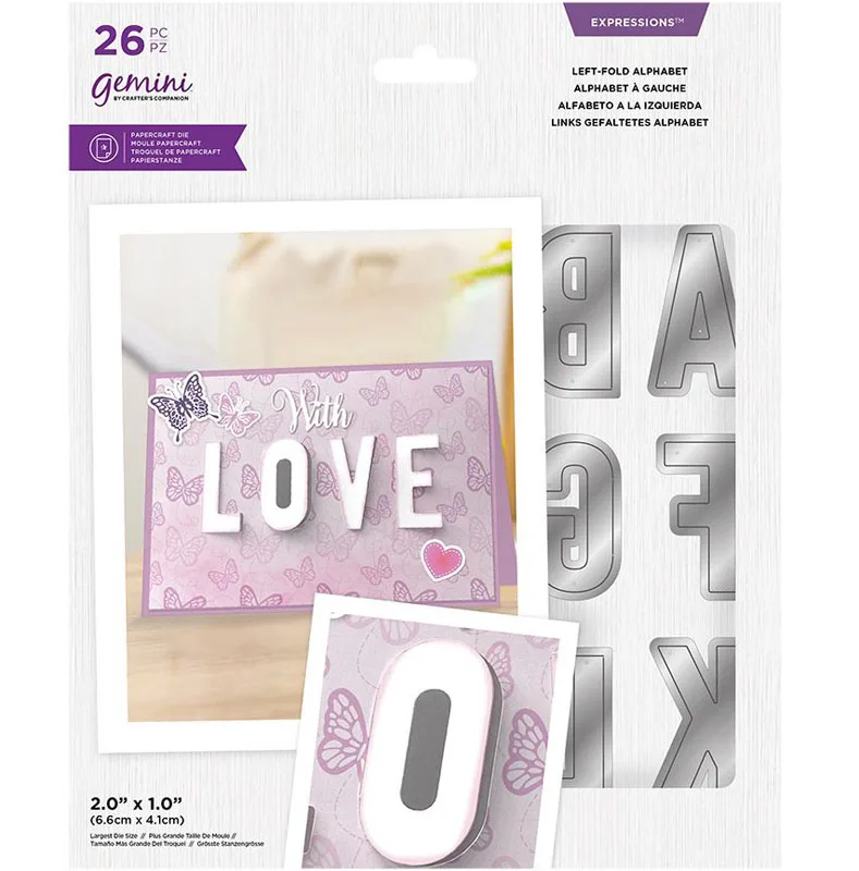 

LLove CCraft Metal Cutting Dies Left-Fold Alphabet diy Scrapbooking Photo Album Decorative Embossing PaperCard Crafts Die