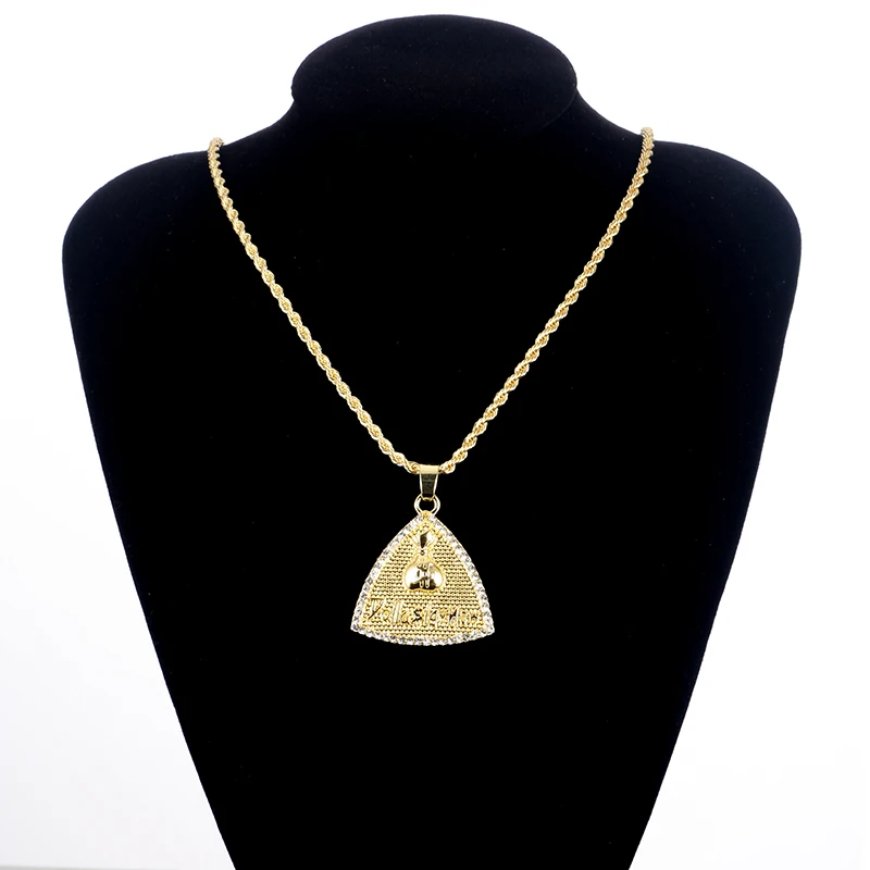 $ Символ доллара сумка для денег ожерелье с подвеской со льдом модные подвески