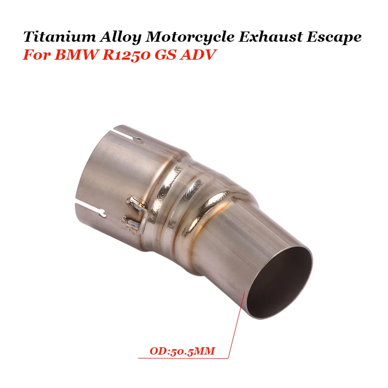 

For BMW R1250R/RS/RT/GS R1250GS ADV 2019 2020 Exhaust Pipe Motorcycle Mid Link Tube 51mm Dual-outlet Muffler Escape Pipe