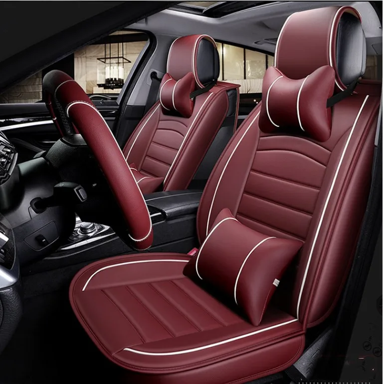 

Высококачественный 3D Модный Полный комплект чехлов для автомобильных сидений из искусственной кожи для защиты автомобильных сидений