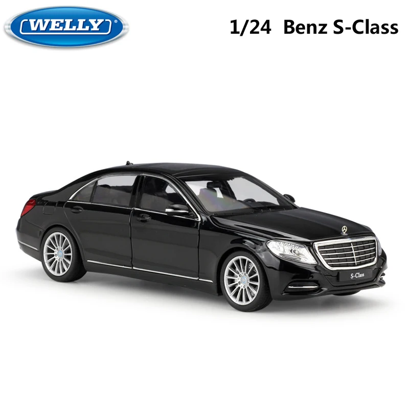 Модель автомобиля mercedes Benz S Class WELLY в масштабе 1:24 Классическая литая машинка из