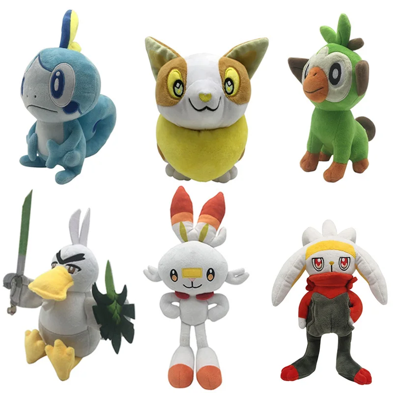 

Покемоны плюшевые Sobble Scorbunny, 23-38 см, 5 видов
