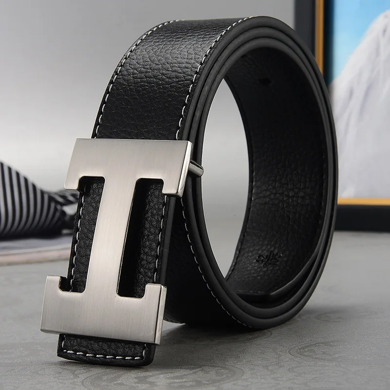 

Men's Belts Luxury Genune Leather Strap Black for Mens and women Belt Designers Brand High Quality buckle Alloy agio men belt