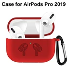 Мягкий силиконовый чехол для Airpods Pro Airpods3, противоударный защитный чехол с крючком и брелоком для AirPods 3