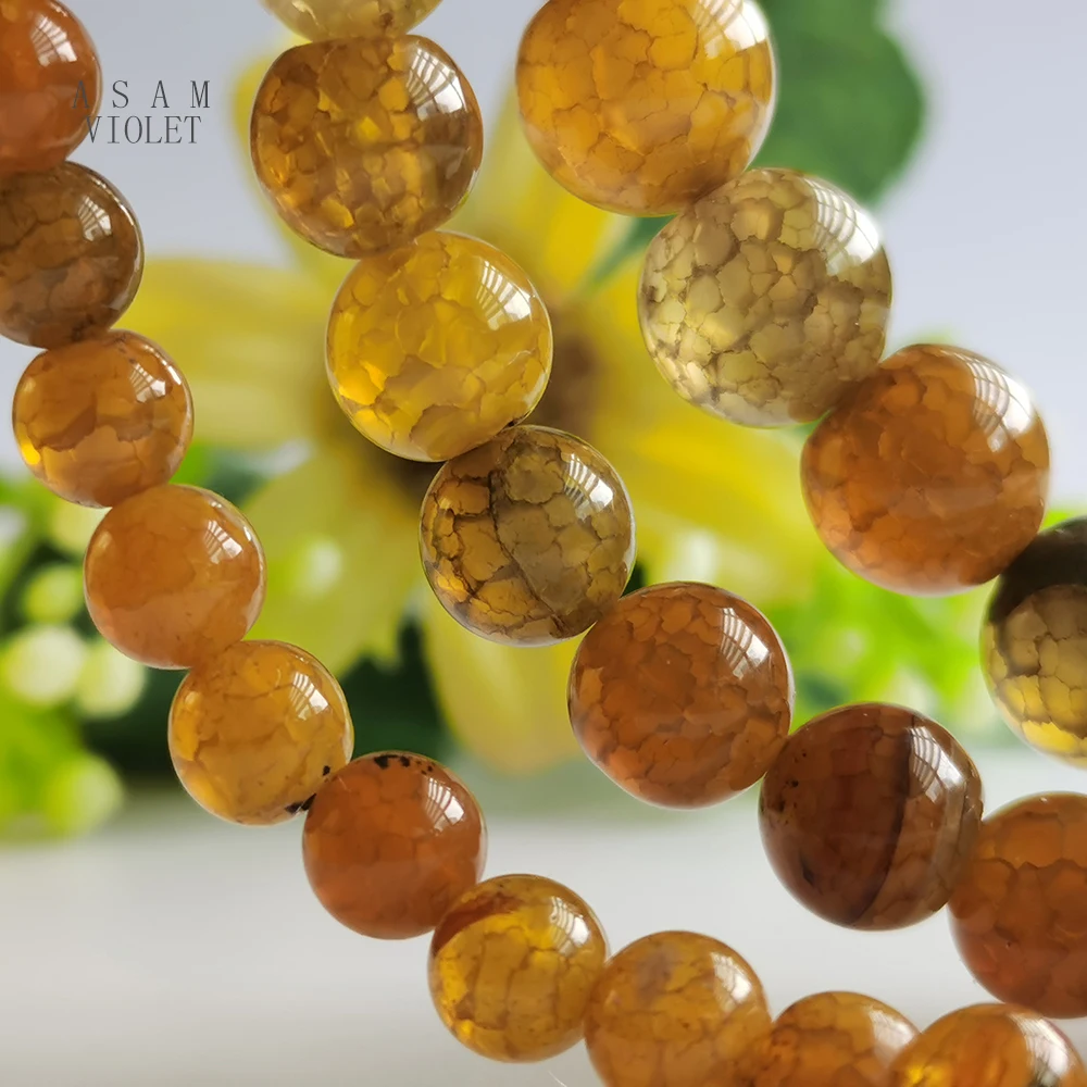 

Natural Orange Red Fire Dragon Veins Agates Beads For Making Jewelry DIY Charms Bracelets Factory Wholesale Price