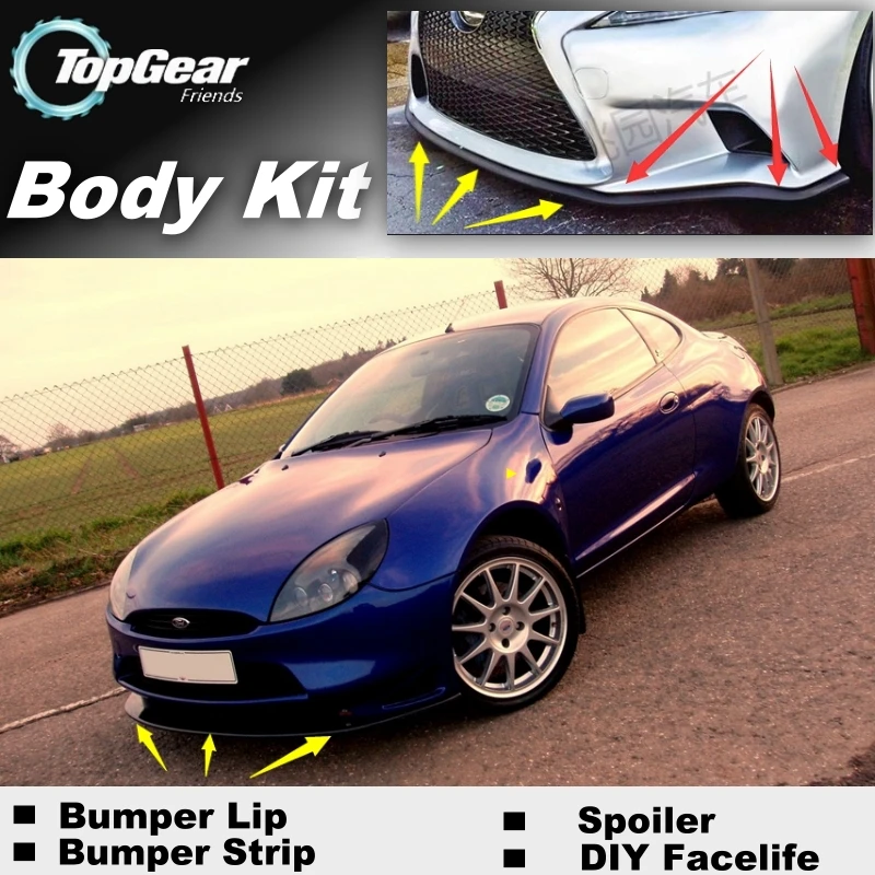 Дефлектор губ на бампер для Ford Puma юбка переднего спойлера фанатов TopGear настройка