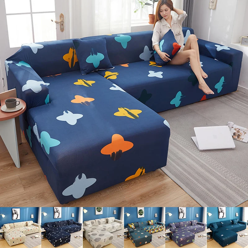 

Elastic Sofa Slipcovers Sofa Cover for Living Room Sectional Corner L-shape Chair Protector Couch Cover house de canapé angle