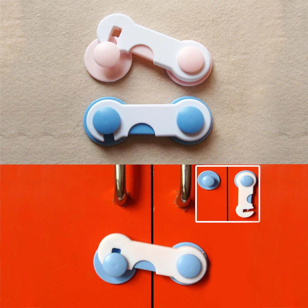 

2pcs Child Safety Cabinet Lock Baby Proof Security Protector Drawer Door Cabinet Lock Plastic Protection Kids Safety Door Lock