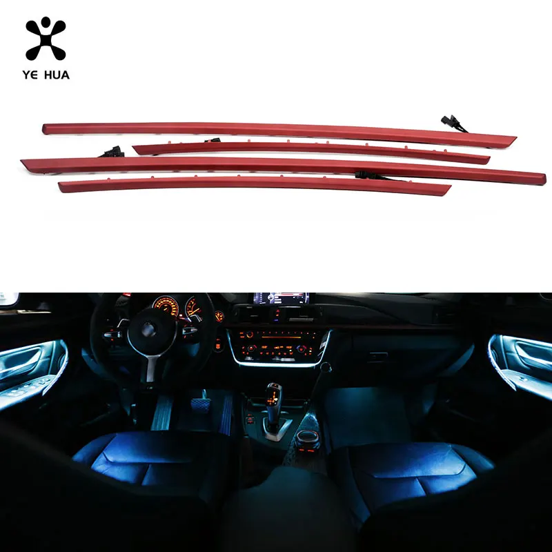 For BMW F30 Auto Neon Led Car Accessories Car Indoor Atmosphere Light Door Panel Decoration Strip Light Group 2012-2018 2019