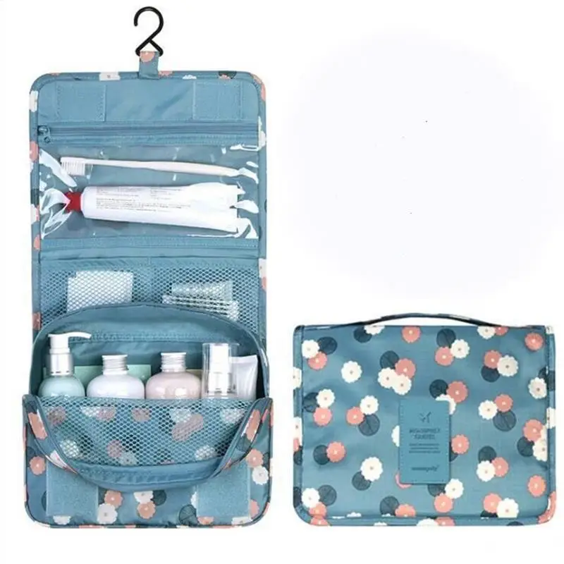 

Nylon Makeup Travel Cosmetic Bags Toiletries Organizer Waterproof Storage Girl Women Hanging Bathroom Outdoor Wash Bag