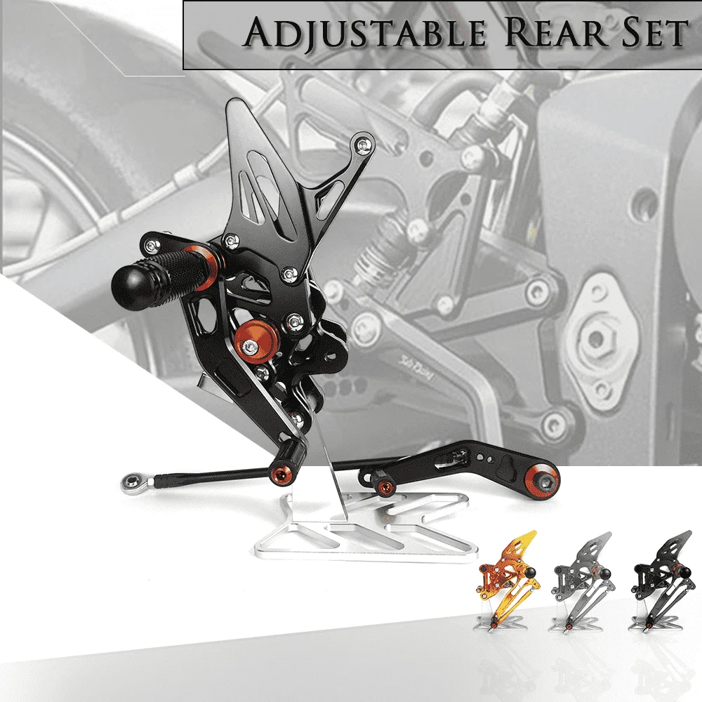 

CNC Aluminum Motorcycle Adjustable Footrest Rearsets Rear Sets Foot Pegs For SUZUKI GSXR 600 750 2006-2010
