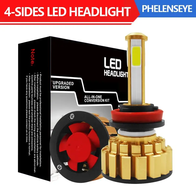 M8 Cветодиодные лампы для авто фары led лампа ходовые огни лед диодные лампы для авто автомобиля светодиодный лампы с оптической линзой Philip чипсы 60 Вт 7200LM H1 H4 Conversion Kit Hi-Lo и один луч 2 шт