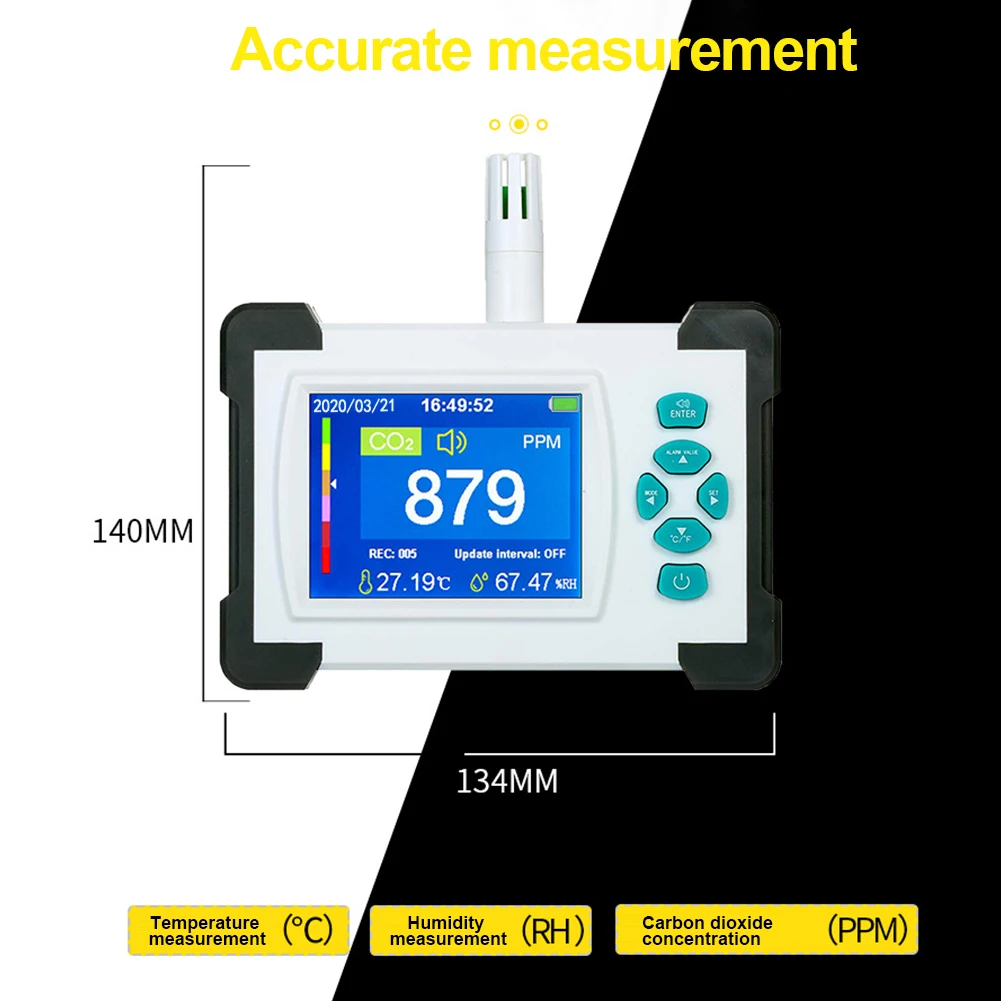 

Carbon Dioxide CO2 Detector Infrared Sensor Detecting Tool Portable CO2 Tester Analyzer for Carbon Dioxide Air Quality Detector
