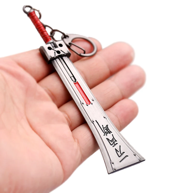 New Final Fantasy VII Remake Sword Keychain Cloud Strife Zack Fair Buster Metal Pendant Weapon Key Chains Cosplay Llaveros | Украшения и
