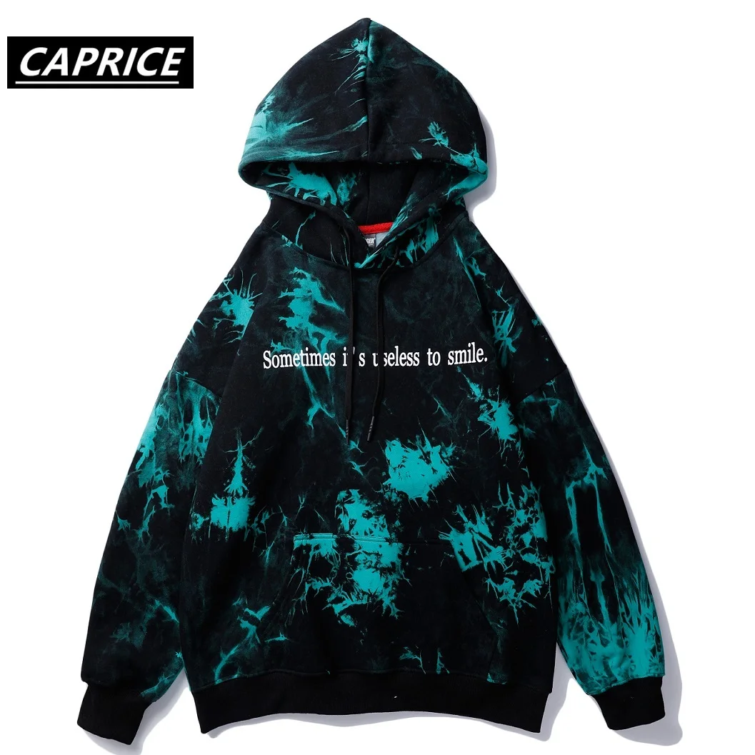Длинная мужская толстовка с вышивкой Tie Dye, уличная одежда, зимняя одежда с карманами, пуловер в стиле хип-хоп, толстовки, модные повседневные топы в стиле Харадзюку