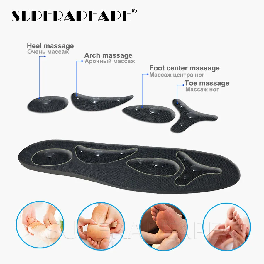 Magnetic Therapy Magnet Massage Insoles Men/ Women Acupuncture Slimming Massaging Insert Pain Relief | Обувь