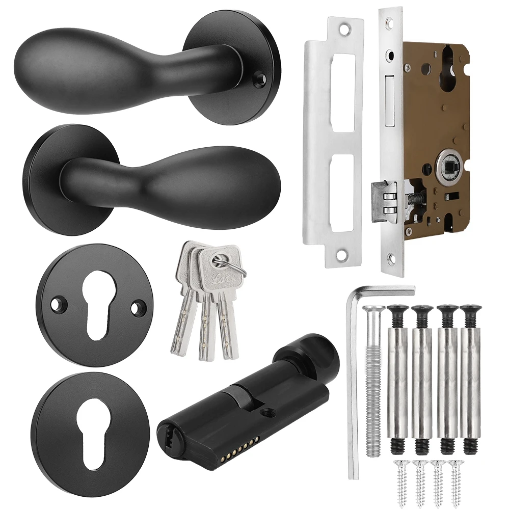 Дверной замок дверная ручка алюминиевый внутренний безопасности для спальни и