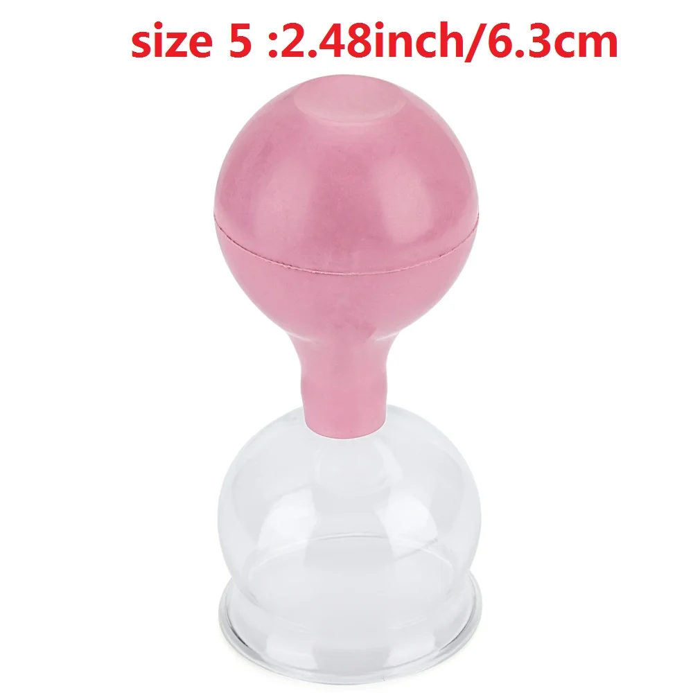 pink 5 Вакуумные чашки с резиновой головкой, семейные медицинские вакуумные банки, устройство для терапии, массаж спины и тела, инструменты для ухода за здоровьем - Цвет: pink 5