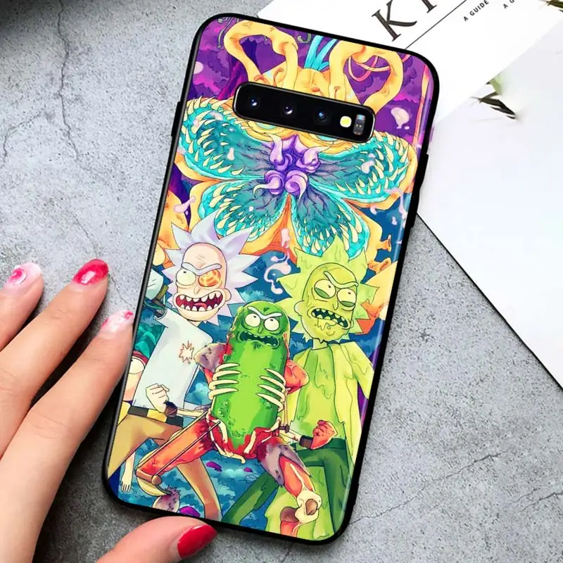 

Ricks Anime Mortys for Samsung Galaxy S21 Ultra Plus 5G Note 20 10 9 8 S10 S9 S8 S7 S6 Edge Plus Black Phone Case