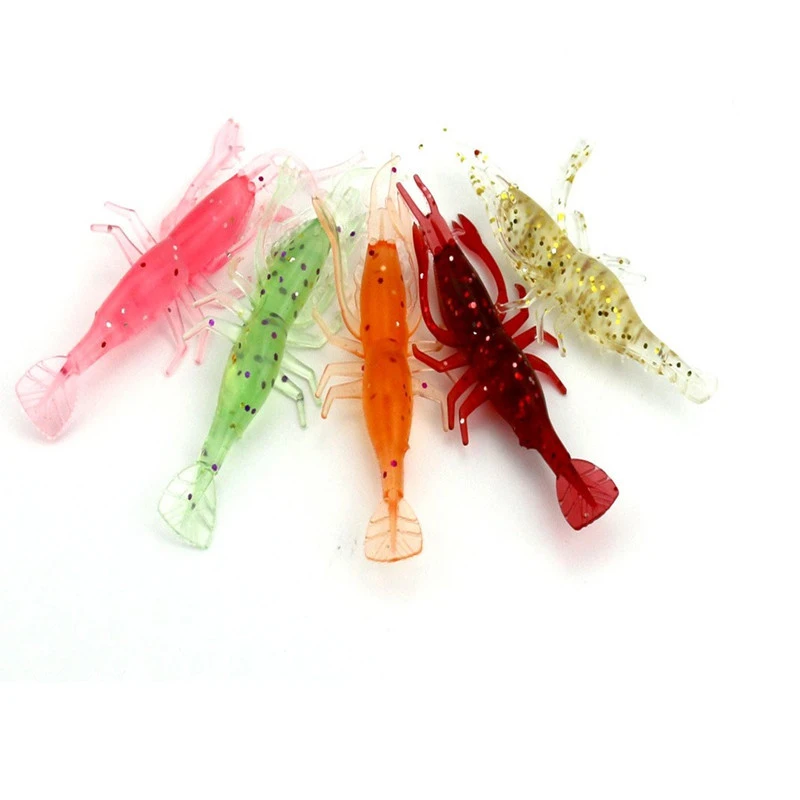 5 шт. поддельные креветки дизайн головы рыболовные приманки плавающий 8 см