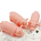 Розовая пластиковая цементная кукла, изысканная забавная звуковая кричащая свинья, игрушка для собаки, милая свинья, симуляция развлечений, Интерактивная игрушка