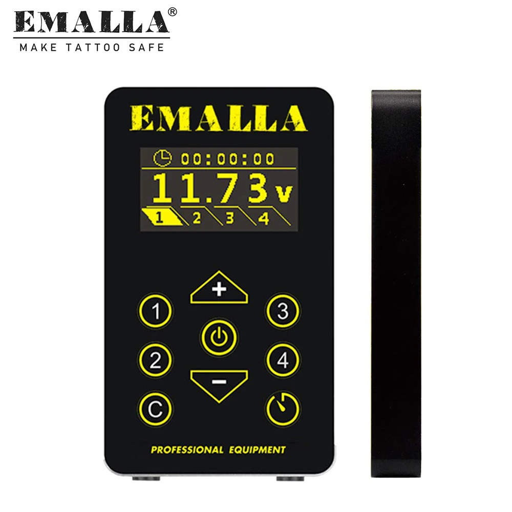

Блок питания EMALLA для тату-машинки, умный цифровой комплект питания с сенсорным экраном и двойным жк-дисплеем, для тату-машинки