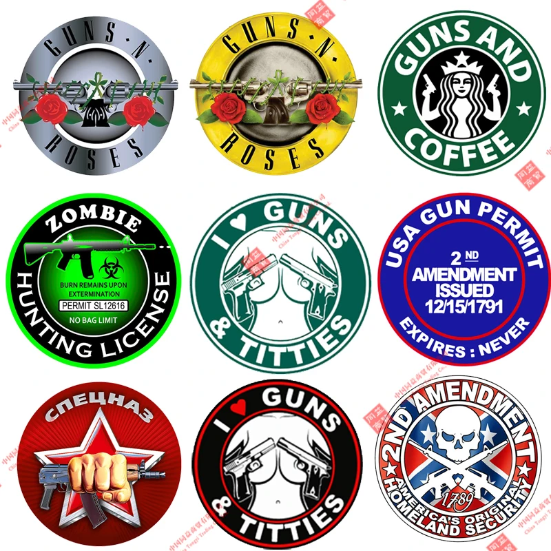 Персонализированные знаки Guns N Roses значок брендовые наклейки для ноутбука