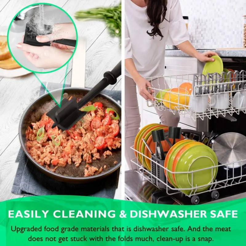 

Multifunctional Heat-Resistant Nylon Hamburger Cleaver Non-stick Mixture And Mushy Nylon- Minced Meat Chopping Utensil