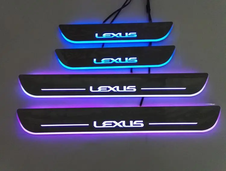 Lexus RX270 СВЕТОДИОДНЫЙ Красочный стример динамическая подсветка Руководство Добро пожаловать подсветка для подножки в комплекте порог для автомобиля