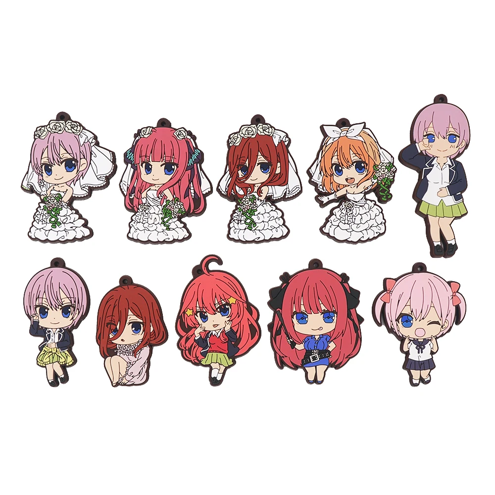 Квинтуплет аниме Накано ичика Нино Мику юцуба итцуки Свадебный резиновый брелок