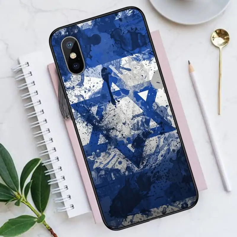 

blue Israel flag Phone Case for iPhone 11 12 mini pro XS MAX 8 7 6 6S Plus X 5S SE 2020 XR